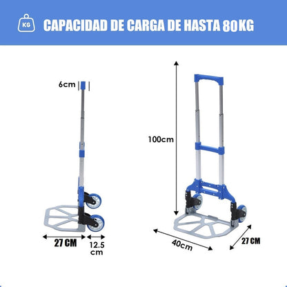 Carro De Carga Yeguas Carro De Compras Yegua Plegable 80 Kg