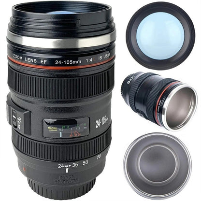 Pack X2 Tazon Vasos Cafe Tazon Mug Termico Tipo Lente Camara