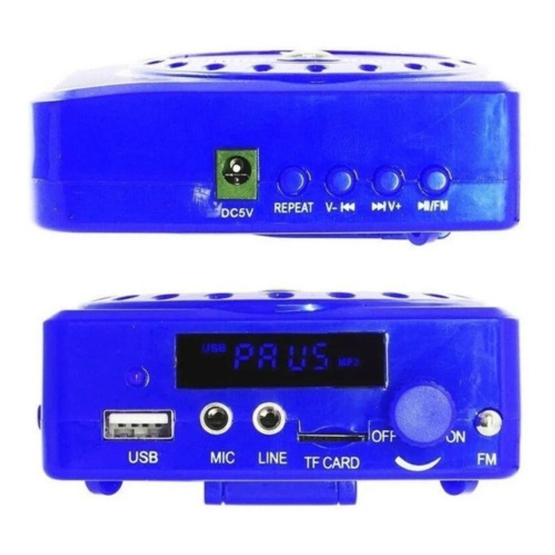 Megafono Amplificador Multi-funcion  Mp3 Usb Auricular Radio