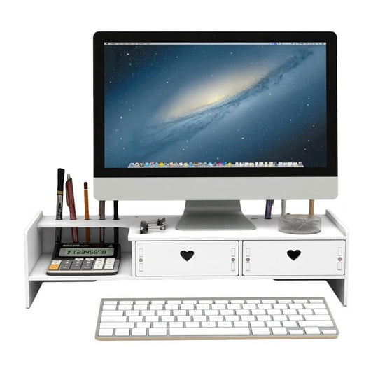 Soporte Elevador Para Pc Organizador Escritorio Con Cajones