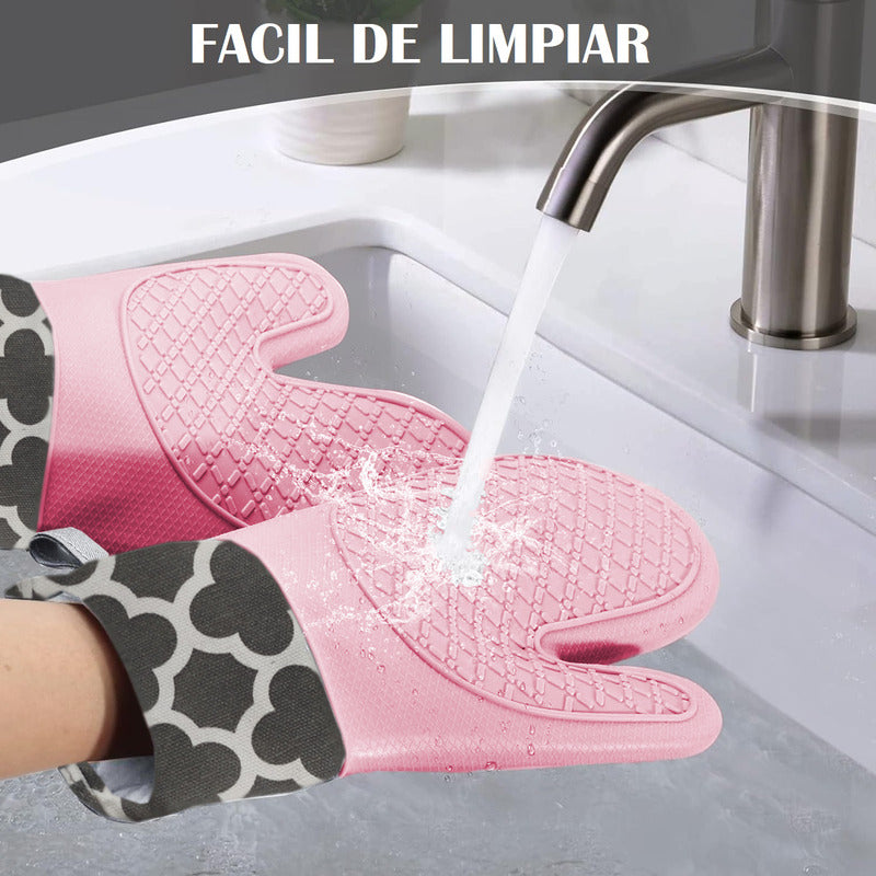 Guantes Para Horno Toma Ollas Guantes De Silicona De Cocina