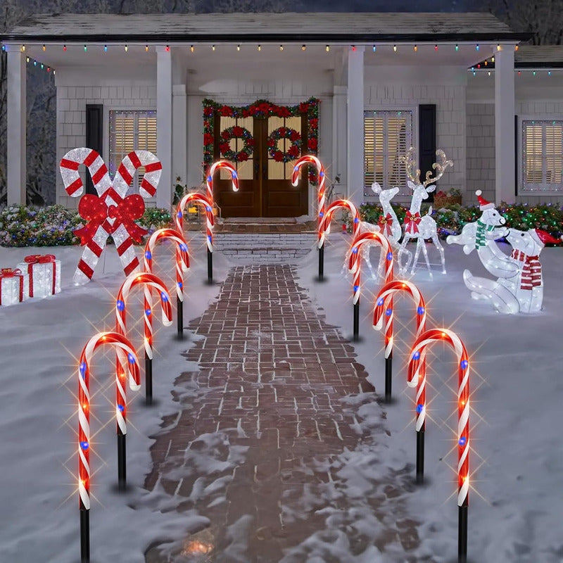 Pack X5 Estacas Navidad Luces Navideñas Luces De Navidad Led