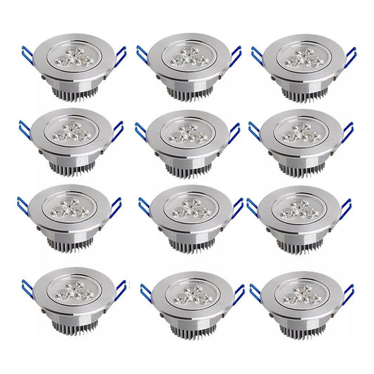 Pack X12 Ampolletas Led 3w Focos Pack X12 Embutidos Luminaria Arcashopping Pack X12 Foco Led Embutido Luminaria Led 3w Focos Embutidos