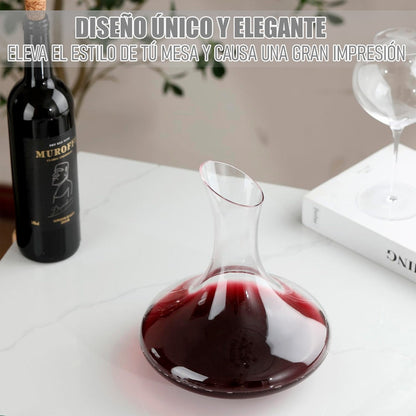 Decantador De Vino Jarra De Vidrio 1.2 Litros Aireador