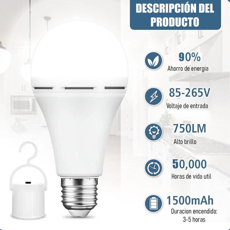 Ampolleta Recargable Ampolleta E27 Ampolleta Emergencia 9w