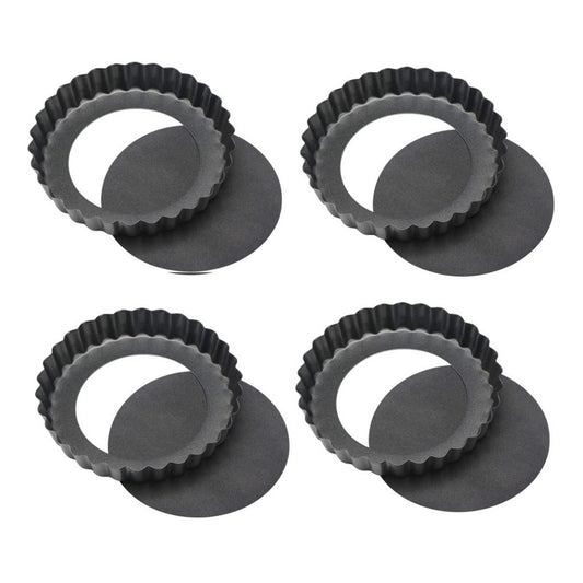4 Moldes Desmontables Para Tortas Tartas Molde Mini Tartalet