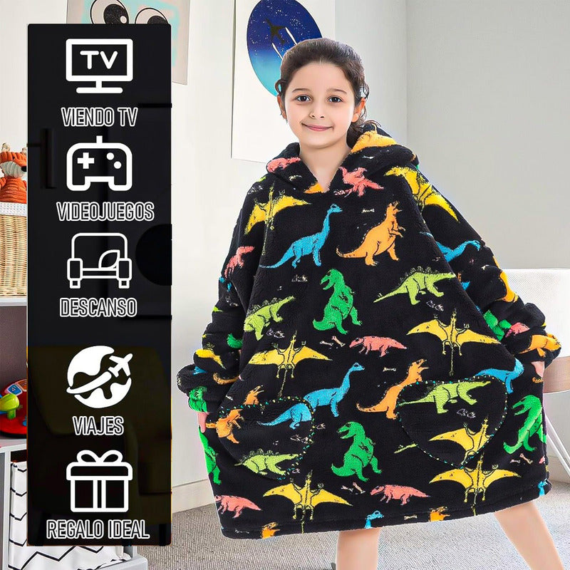 Pack 2 Poleron Peludo De Niña Poleron Con Capucha Niño Polerones Poleron Gigante Poleron Sherpa Frio Invierno Pijama Polar Manta Sherpa Poleron Niños
