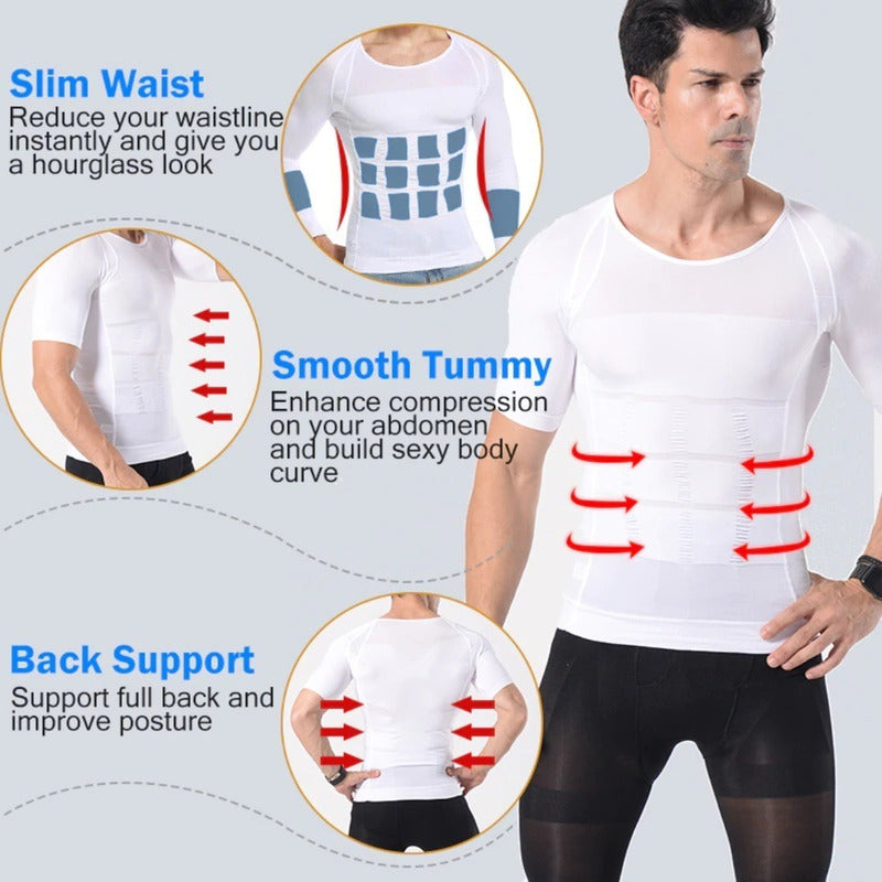 Polera Reductora Polera Faja Compresion Hombre Adelgazante H