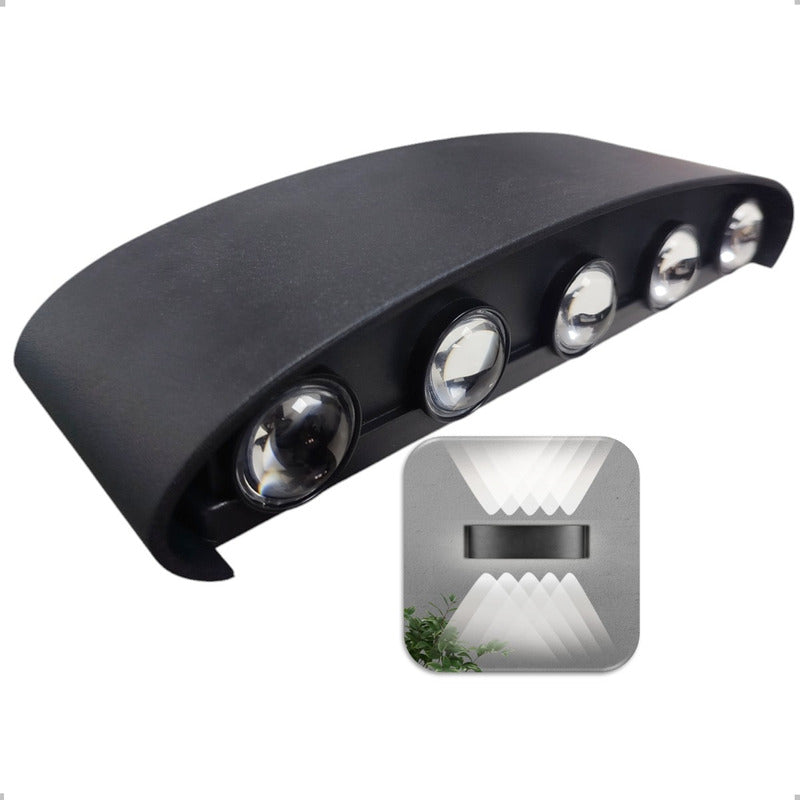 Aplique Muro Exterior Farol Pared 10w Luz Fria Impermeable