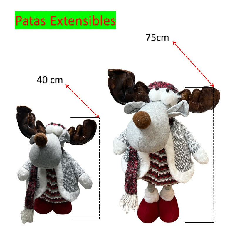 Muñecos De Navidad Muñecos Navideños Patas Largas Reno