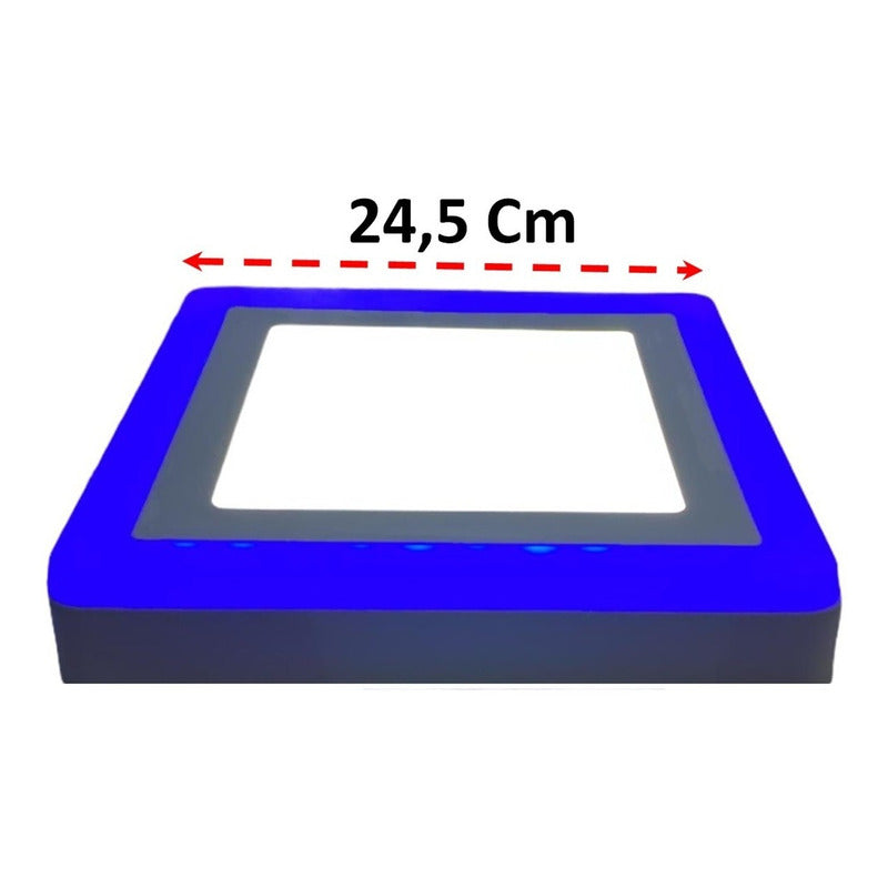 Pack X2 Foco Sobrepuesto Led 18w+6w Focos Led Plafon Panel