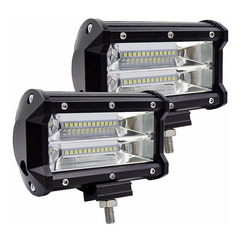 Kit Focos Neblineros Led Barra 72w Neblineros Led Moto Auto