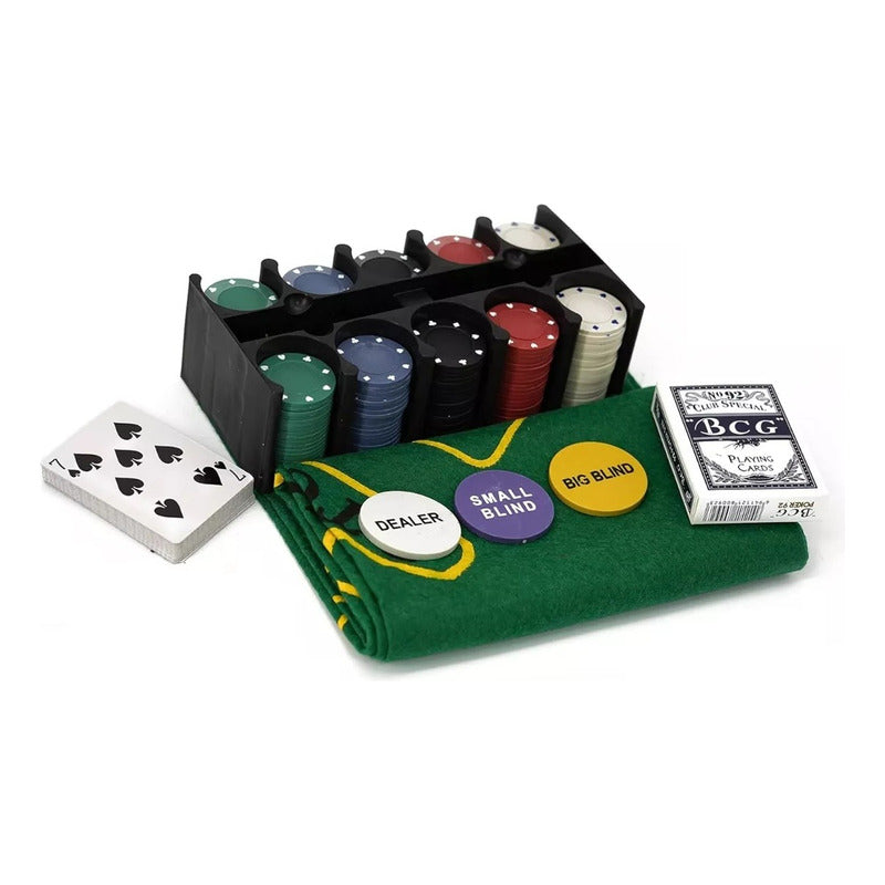 Pack X2 Set Poker Juego De Mesa 200 Fichas Naipes Fichas Pok