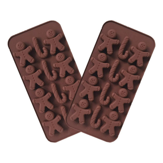 Pack X2 Molde Silicona Chocolate Navidad Moldes Repostería