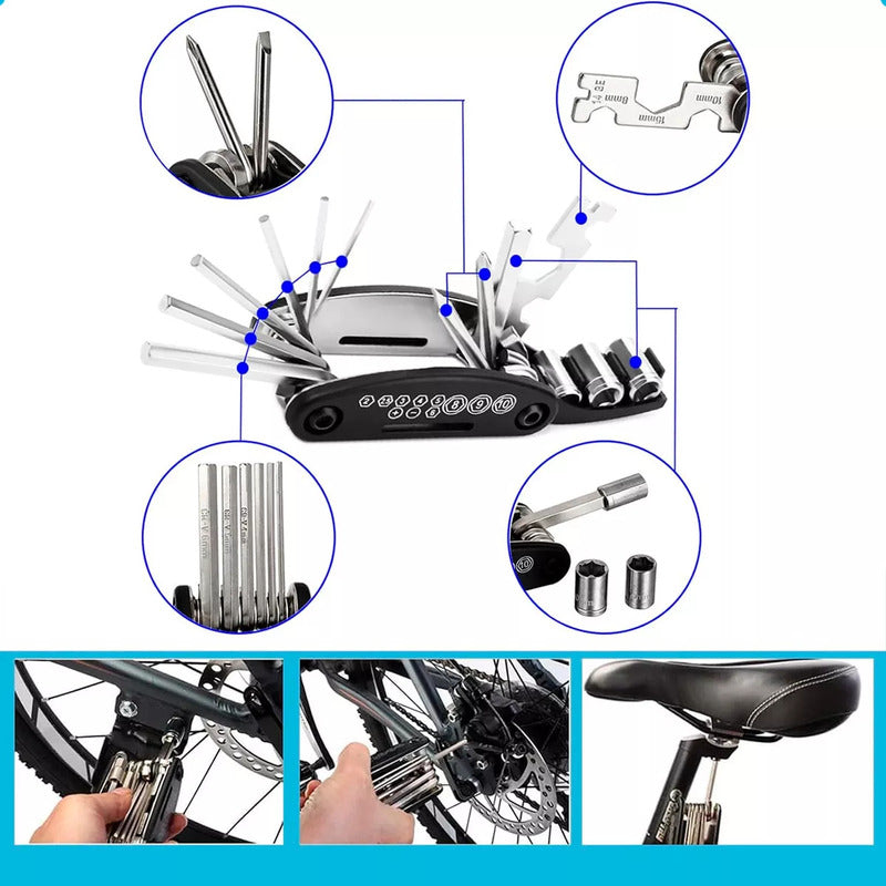 Kit De Herramientas Para Reparacion Bicicleta Llave Sacar Pedal Bicicleta Herramientas Bicicleta Kit Herramientas Bicicleta Kit Herramientas De Reparacion Bici Pinchazo Llanta Biciclet Arcashopping