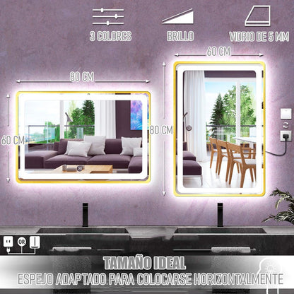 Espejo Led Espejo Rectangular Decorativo Espejos Colgantes