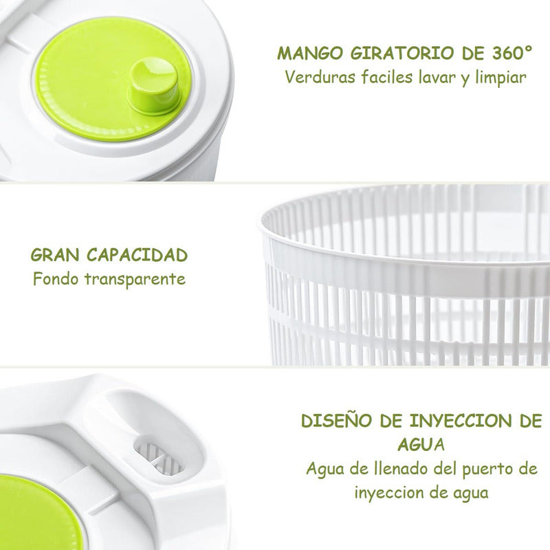 Escurridor Vegetales Centrifugador Verduras Secador Verduras