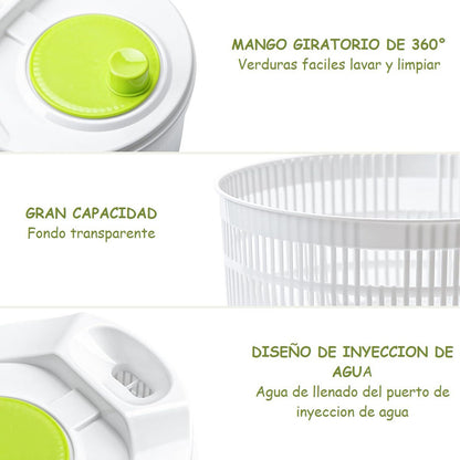 Escurridor Vegetales Centrifugador Verduras Secador Verduras