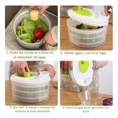 Escurridor Vegetales Centrifugador Verduras Secador Verduras