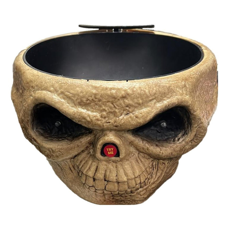 Bowl Dulces Calavera Halloween Mano De Huesos Movimiento