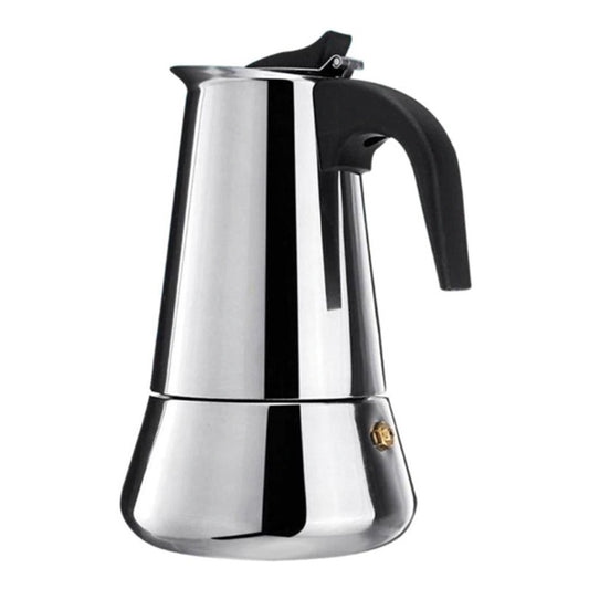 Cafetera Italiana Inoxidable Cafetera Espresso 2 Tazas Coffe Color Gris