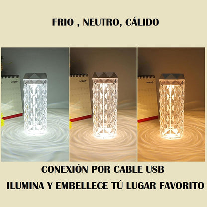 Lampara Humidificador 900ml Lampara Led Cristal Lampara Mesa