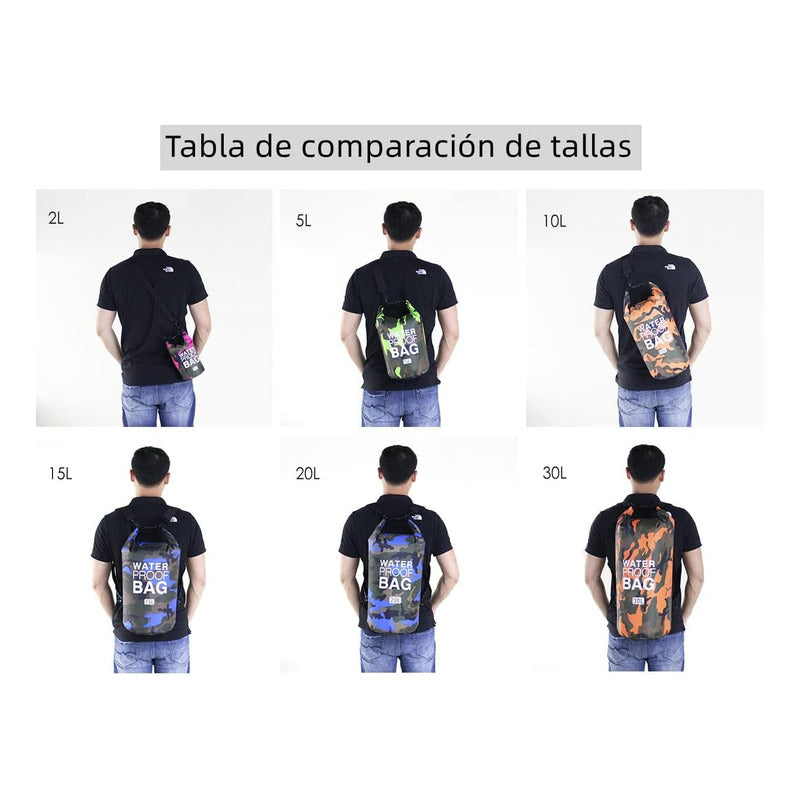 Bolso Seco Impermeable Mochila Camping 15 Litros Waterproof