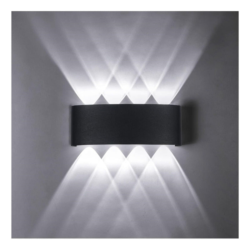Aplique Muro Exterior Farol Pared 8w Luz Fria Impermeable