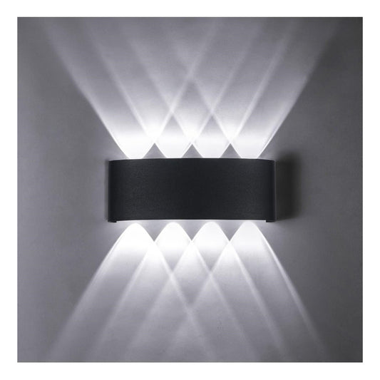 Aplique Muro Exterior Farol Pared 8w Luz Fria Impermeable