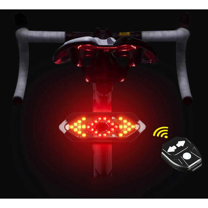 Luz Potente Trasera Para Bici Luz Señalización Bike Inhalamb Negro