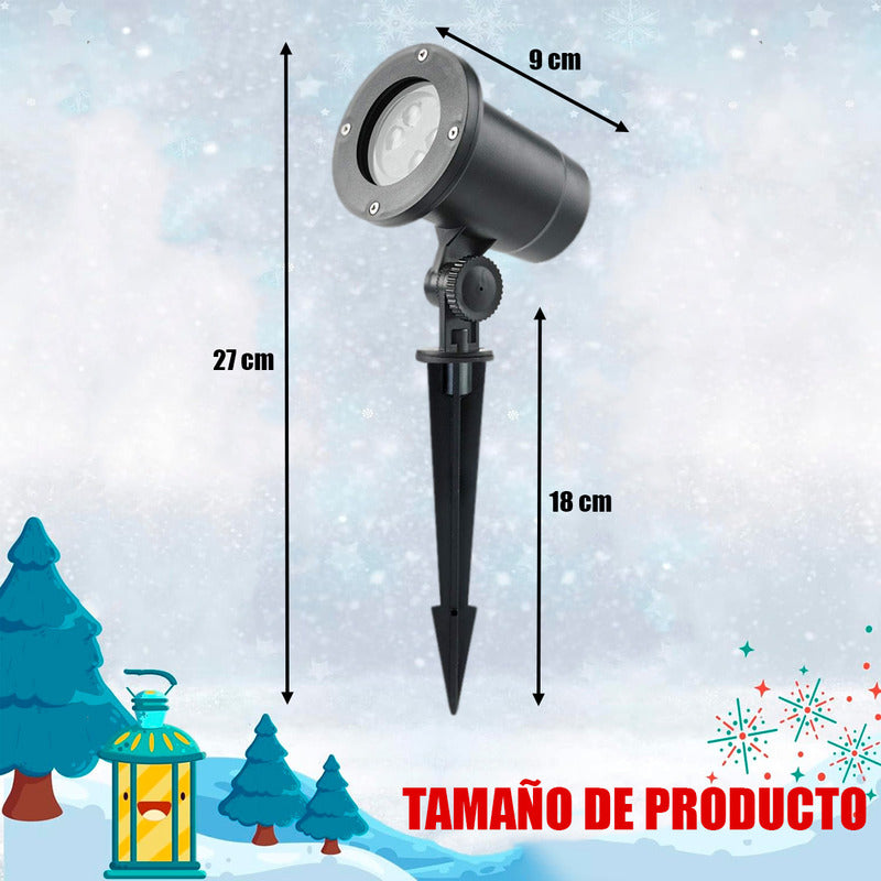 Luces De Navidad Y Decorativas Arcashopping Genérica Proyector Navidad 27cm De Largo 220v - Diseño Con Cable Negro