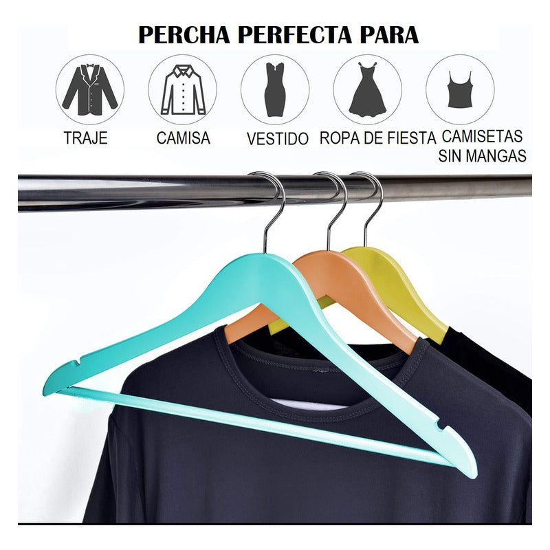 Pack X5 Colgadores De Ropa Colgadores Plásticos Perchas Ropa