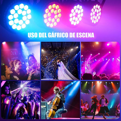 Luces Led Discoteca 18 Led Luces De Fiesta Led Rgb Dmx Bola