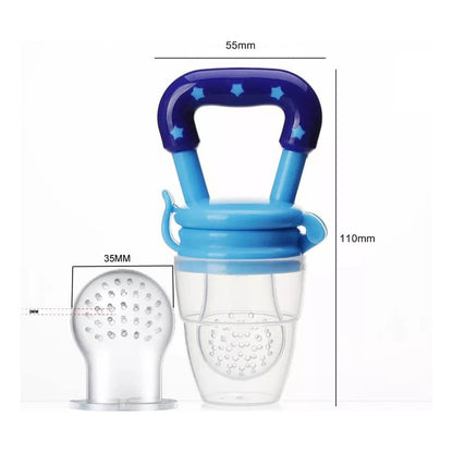 Chupete Fruta Bebe Mordedor Rasca Encías Bebés Chupe Silicon Color Azul