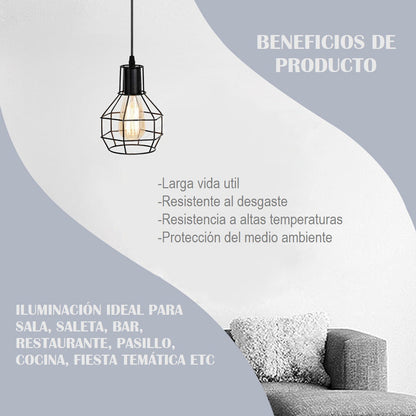 Pack X3 Lamparas Techo Colgantes Lamparas Colgantes Rusticas