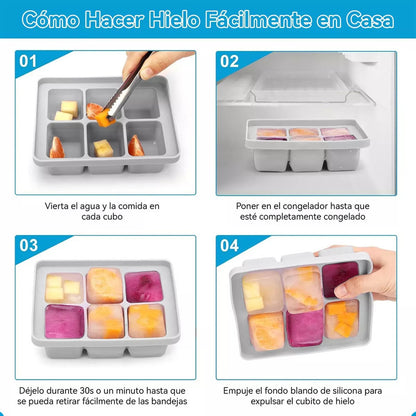 Cubeta De Hielo Silicona 6 Hielos Grandes Negro Hielera Con Tapa Silicona Cubeta 6 Ranuras Hielo Antiadherente Negro Arcashopping Molde Hielo Cubetas De Hielo Con Tapa Bandeja Para Hielo