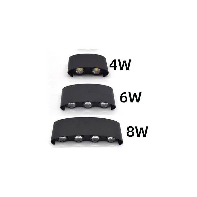Pack X3 Lampara Led Focos Exterior Pared 6w Luz Fria 6000k