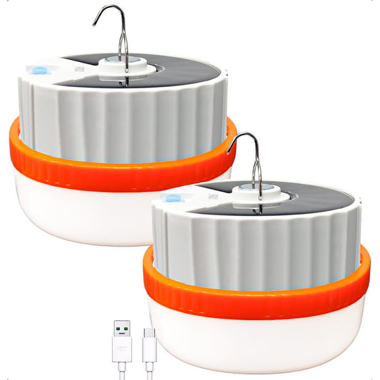 Pack 2 Lampara Para Camping Lampara Solar Recargable Camping