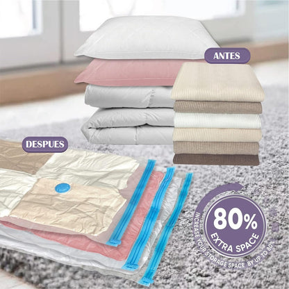 Pack X3 Bolsa Al Vacio 80x110 Bolsas Comprimida Ahorra Espac