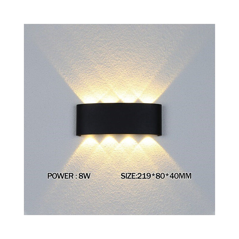 Pack X3 Lampara Led Focos Exterior Pared 8w Luz Fria 6000k