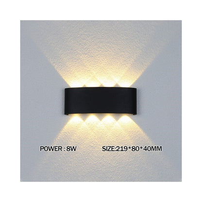 Pack X3 Lampara Led Focos Exterior Pared 8w Luz Fria 6000k