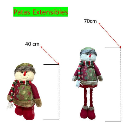 Muñecos De Navidad Viejo Pascuero Mono Patas Largas Muñeco