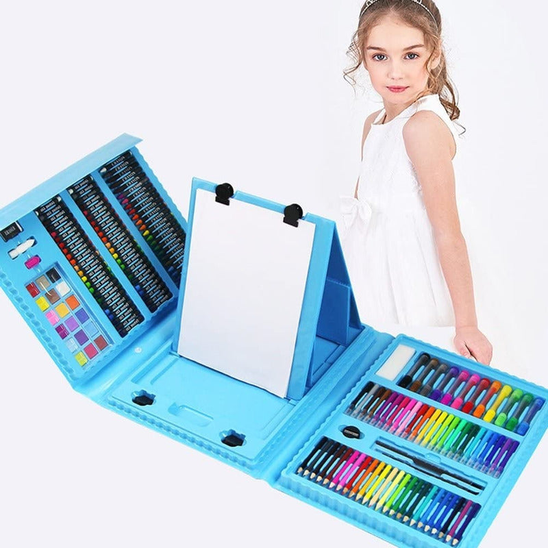 Set De Arte Maleta De Lápices 208pcs Para Colorear Crayones