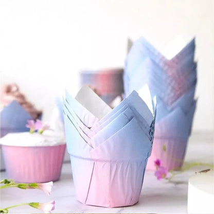Pack X12 Capsula Para Hornear Capsulas Cupcakes Tulipanes Cu