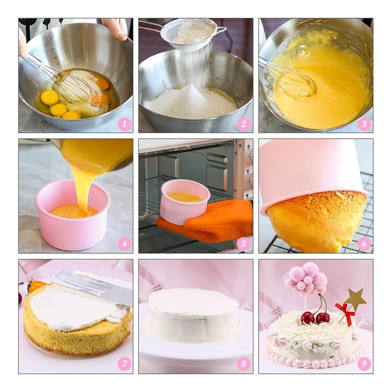 Molde Pan Redondo Silicona Moldes Para Repostería Queque
