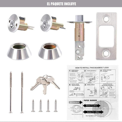 Pack X2 Cerradura Chapa Para Puertas Cerrojo De Seguridad
