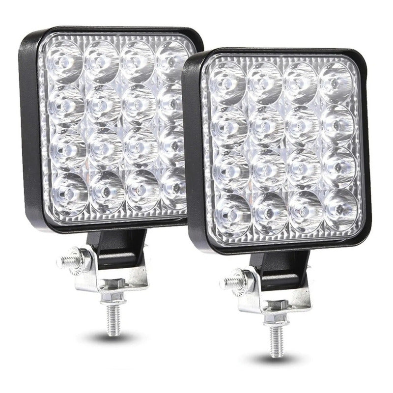 Pack X2 Focos Led Automovil Foco 4x4 Foco Neblineros Led 48w
