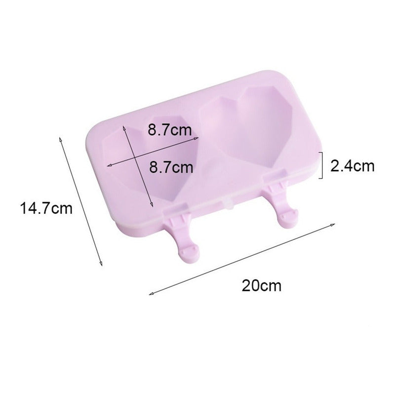 Moldes De Silicona Para Helados Molde Paleta Helado Corazon