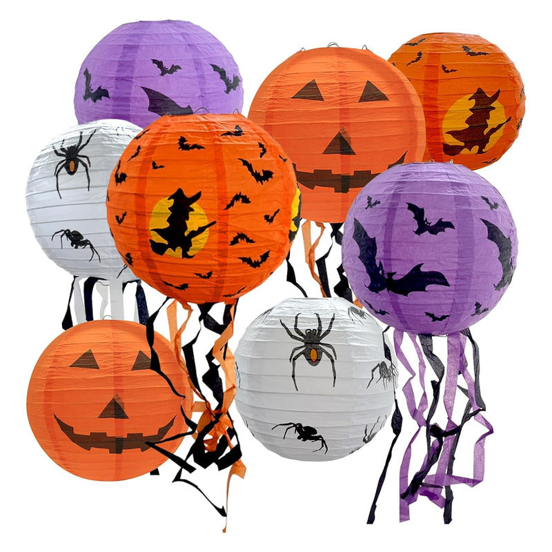 Farol De Papel Decorativo Halloween Faroles Adorno Fiestas
