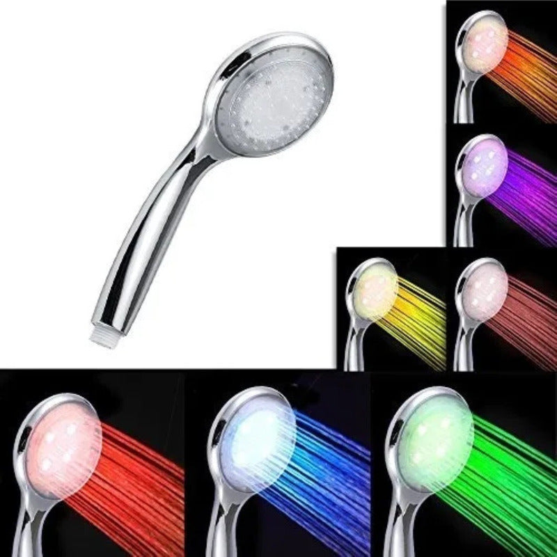 Pack X2 Ducha Telefono Duchas Led Cabezal Multicolor Mango